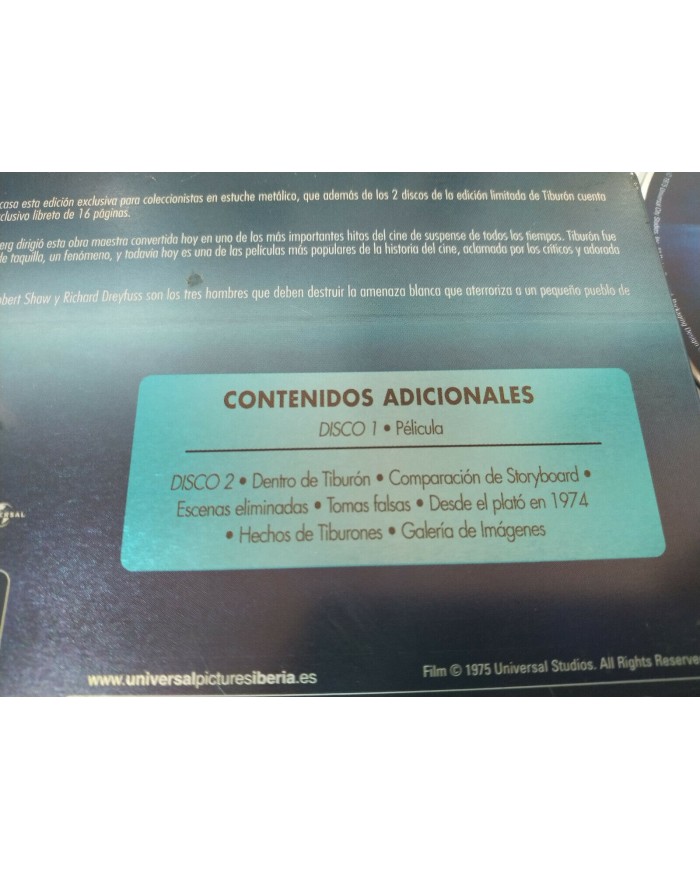 Tiburon Edicion Coleccionistas Steven Spielberg 2x DVD Steelbook - AM