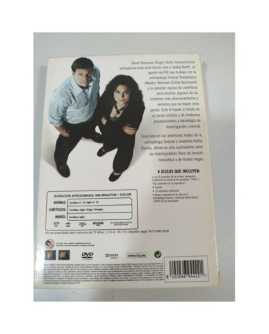 BONES Temporada 1 Primera - 6 x DVD + extras Espa?ol English Region 2 - 3T