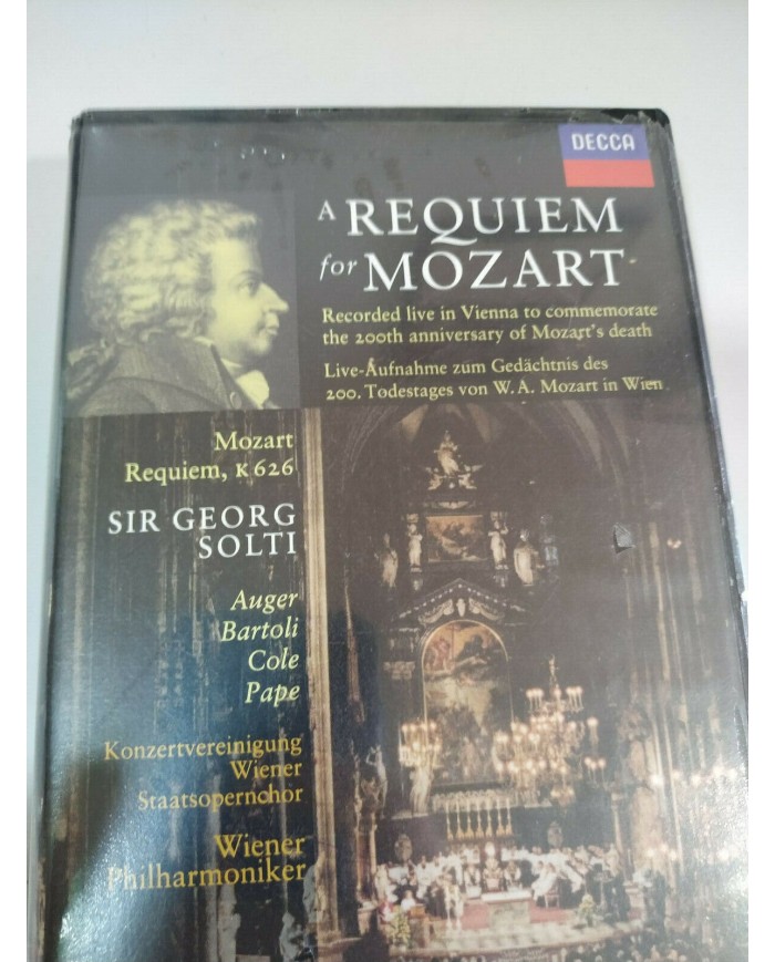A Requiem for Mozart Sir Georg Solti Live in Vienna VHS Cinta Tape Nuevo Am
