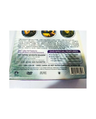 STAR TREK THE NEXT GENERATION Season Seven 7 - 7 x DVD Chinesse Edition English