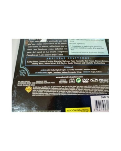 A DOS METROS BAJO TIERRA TEMPORADA 4 COMPLETA - CASTELLANO ENGLISH 5 X DVD - 3T
