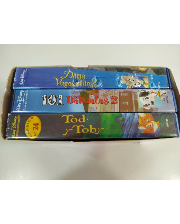 Tod y Toby - 101 Dalmatas 2 - La Dama y el Vagabundo 2 Disney - 3 x VHS Espa?ol