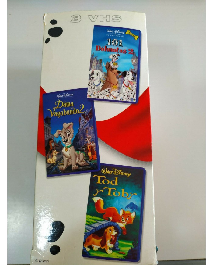 Tod y Toby - 101 Dalmatas 2 - La Dama y el Vagabundo 2 Disney - 3 x VHS Espa?ol