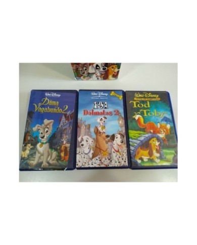 Tod y Toby - 101 Dalmatas 2 - La Dama y el Vagabundo 2 Disney - 3 x VHS Espa?ol