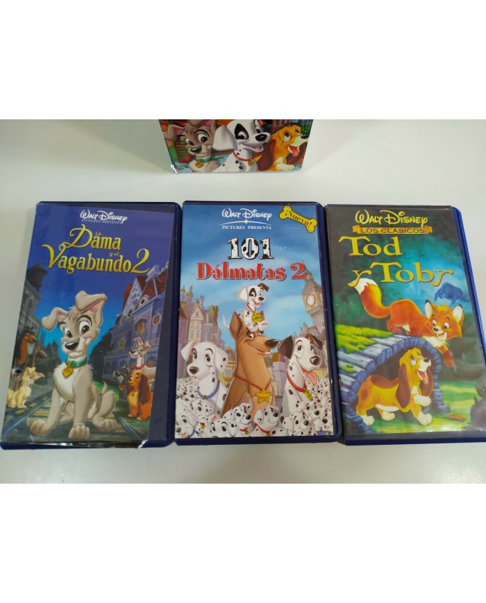 Tod y Toby - 101 Dalmatas 2 - La Dama y el Vagabundo 2 Disney - 3 x VHS Espa?ol