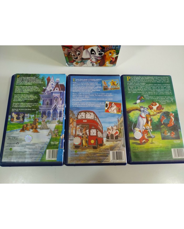 Tod y Toby - 101 Dalmatas 2 - La Dama y el Vagabundo 2 Disney - 3 x VHS Espa?ol