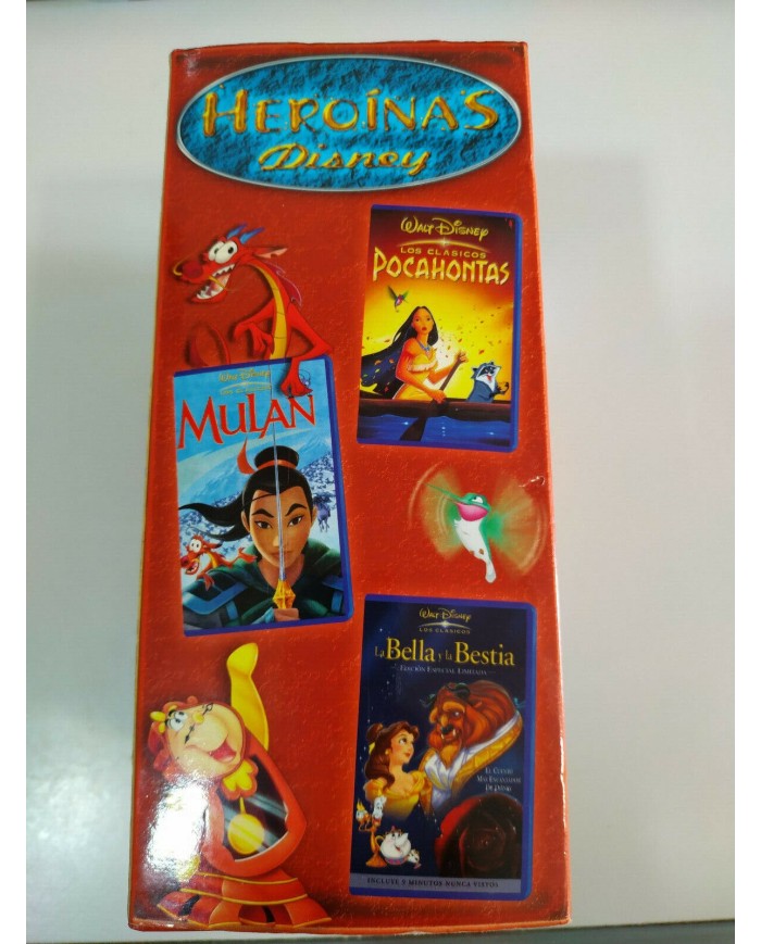 La Bella y la Bestia - Pocahontas - Mulan - Walt Disney - 3 x VHS Cinta Espa?ol