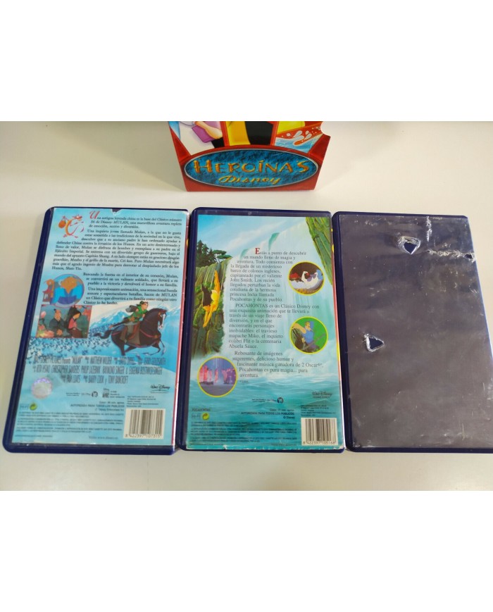 La Bella y la Bestia - Pocahontas - Mulan - Walt Disney - 3 x VHS Cinta Espa?ol