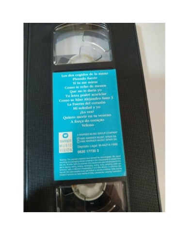 Alejandro Sanz Los Videos - 13 videoclips 1996 - VHS Cinta Tape Espa?ol Am