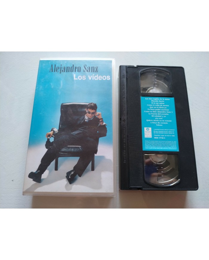 Alejandro Sanz Los Videos - 13 videoclips 1996 - VHS Cinta Tape Espa?ol Am