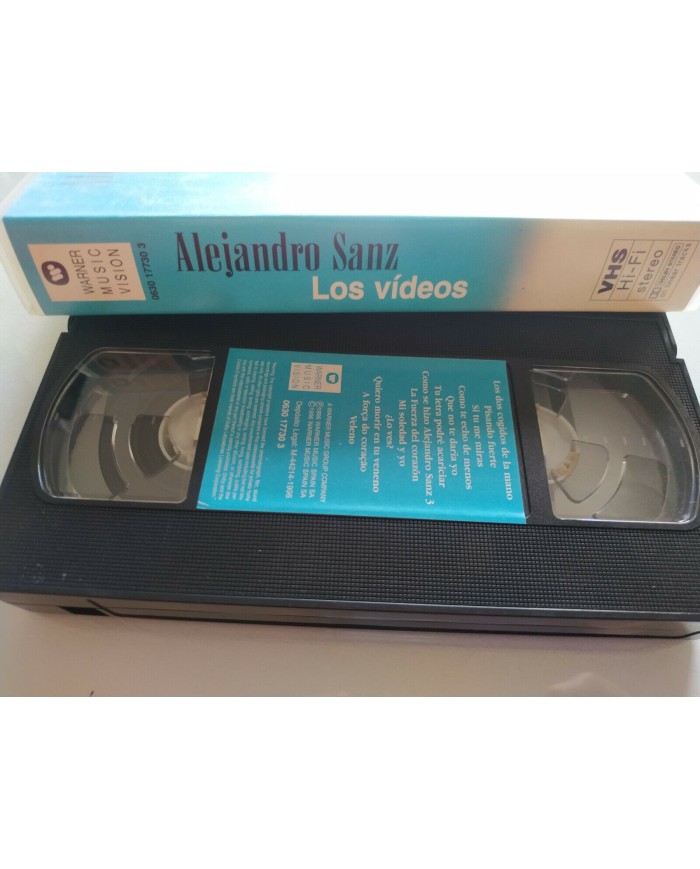 Alejandro Sanz Los Videos - 13 videoclips 1996 - VHS Cinta Tape Espa?ol Am