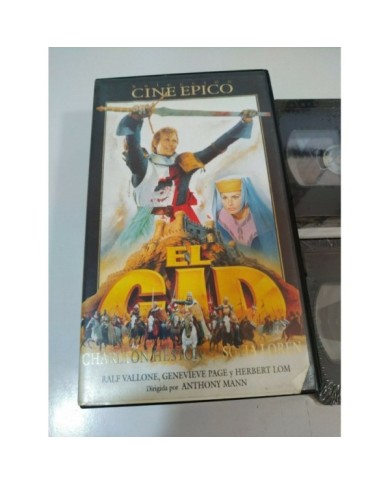 El Cid Charlton Heston Sofia Loren Anthony Mann Doble 2 x VHS Tape Espa?ol Nueva