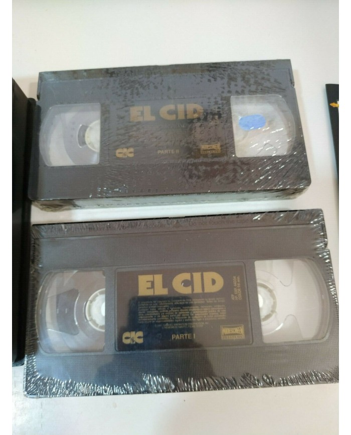 El Cid Charlton Heston Sofia Loren Anthony Mann Doble 2 x VHS Tape Espa?ol Nueva