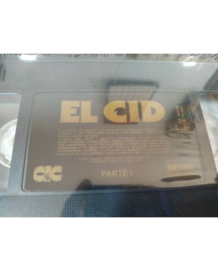 El Cid Charlton Heston Sofia Loren Anthony Mann Doble 2 x VHS Tape Espa?ol Nueva