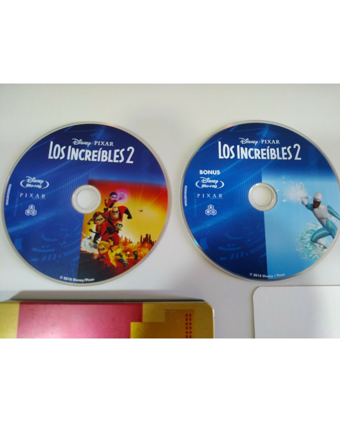 Los Increibles 2 Disney Pixar Steelbook 2 x Blu-ray + Extras Espa?ol English AM