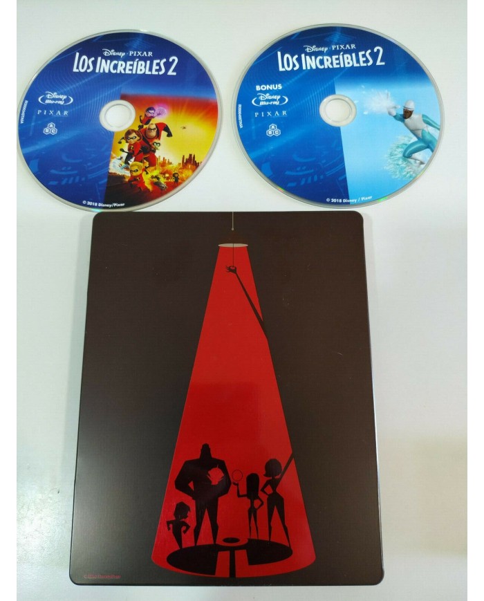 Los Increibles 2 Disney Pixar Steelbook 2 x Blu-ray + Extras Espa?ol English AM