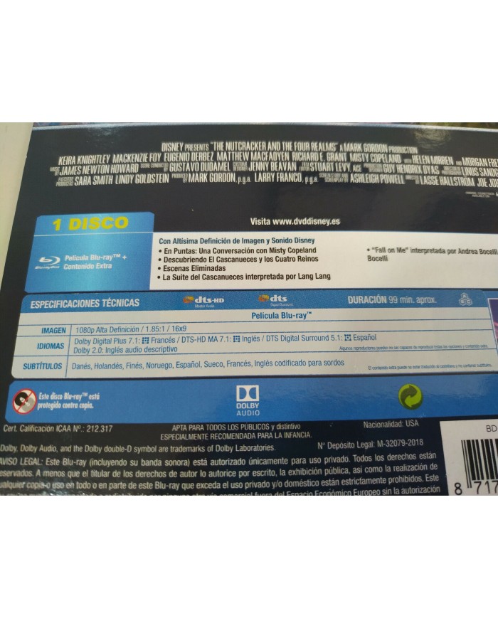 El Cascanueces y los Cuatro Reinos Disney Steelbook - Blu-ray Espa?ol English AM