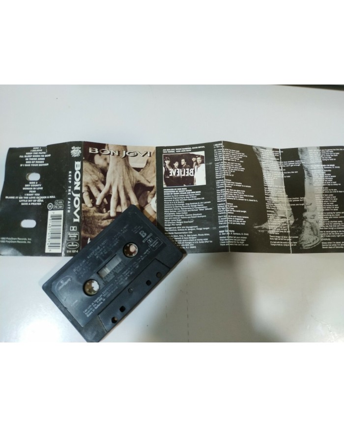 Bon Jovi Keep the Faith Mercury Spain Edition 1992 - Cinta Tape Cassette Am Bon Jovi Keep the Faith Mercury Spain Edition 1992 - Cinta Tape Cassette Am