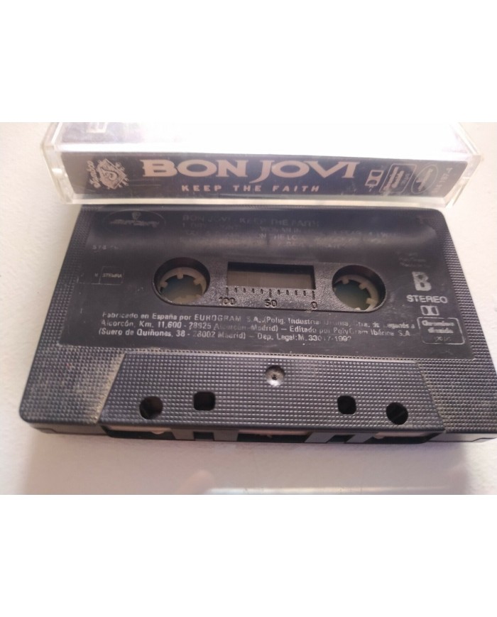 Bon Jovi Keep the Faith Mercury Spain Edition 1992 - Cinta Tape Cassette Am Bon Jovi Keep the Faith Mercury Spain Edition 1992 - Cinta Tape Cassette Am