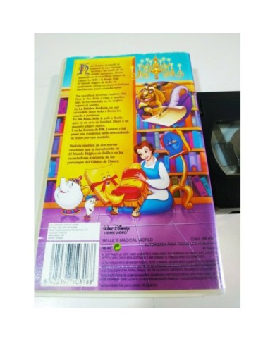 El Mundo Magico de Bella Tres Aventuras Walt Disney - VHS Cinta Tape Espa?ol
