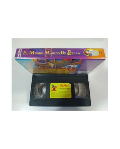 El Mundo Magico de Bella Tres Aventuras Walt Disney - VHS Cinta Tape Espa?ol