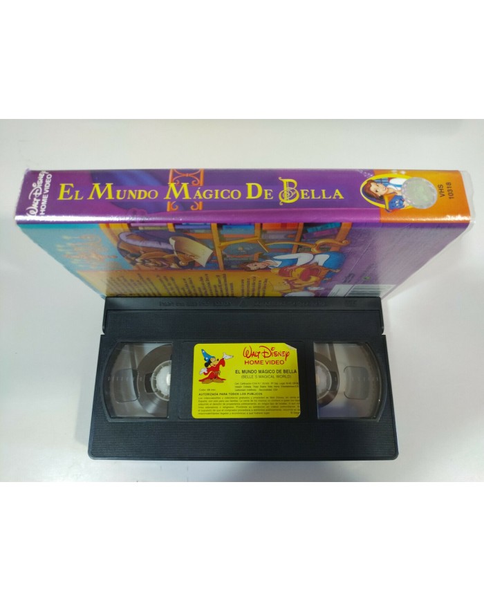 El Mundo Magico de Bella Tres Aventuras Walt Disney - VHS Cinta Tape Espa?ol