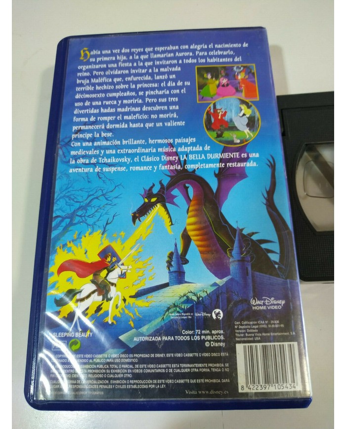 La Bella Durmiente Walt Disney 1995 - VHS Cinta Tape Espa?ol