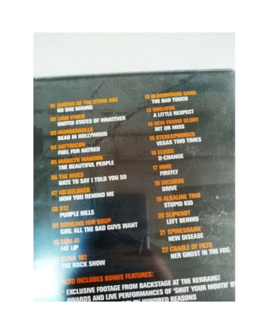 Kerrang The DVD Blink 182 Spineshank Slipknot Marilyn Manson Incubus Reg All Am