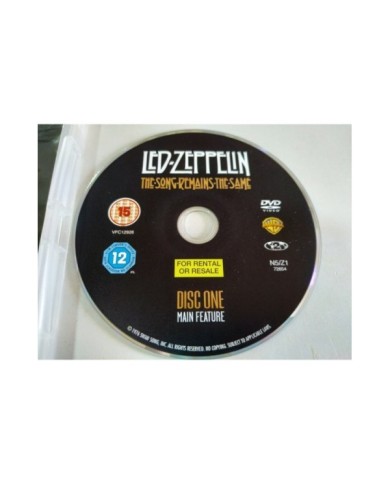 Led Zeppelin The Song Remains The Same - DVD Region 2 - English Spanish Am