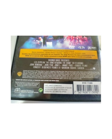 Led Zeppelin The Song Remains The Same - DVD Region 2 - 132 min Am