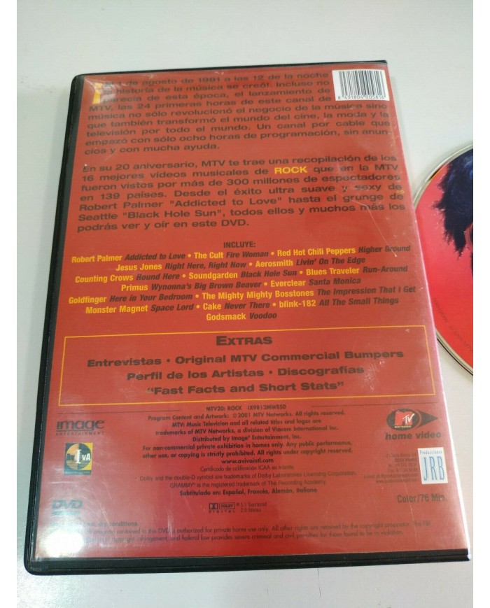 MTV Rock 20 The Cult Aerosmith Godsmack Blink-182 Soundgarden DVD Region 2