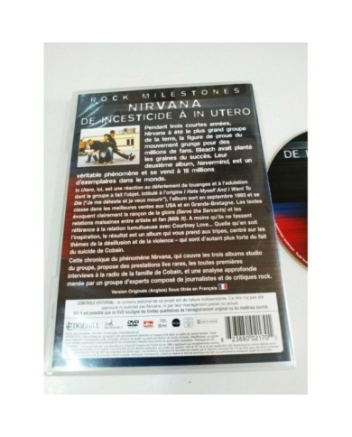 Nirvana de Incesticide a In Utero Rock Milestones DVD Region 2 Am