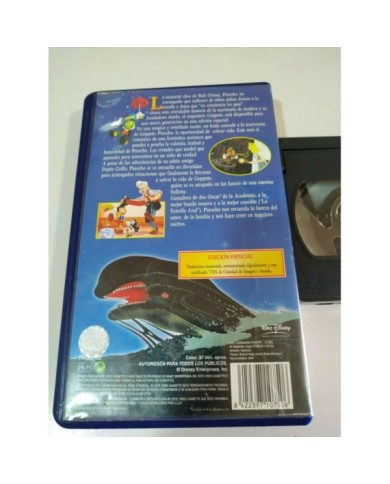 Pinocho Los Clasicos de Walt Disney - VHS Cinta Tape Espa?ol 2000 Am
