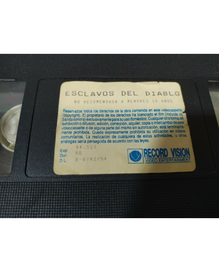 Esclavos del Diablo George Pavlov Marc Price Terror - VHS Cinta Tape Espa?ol