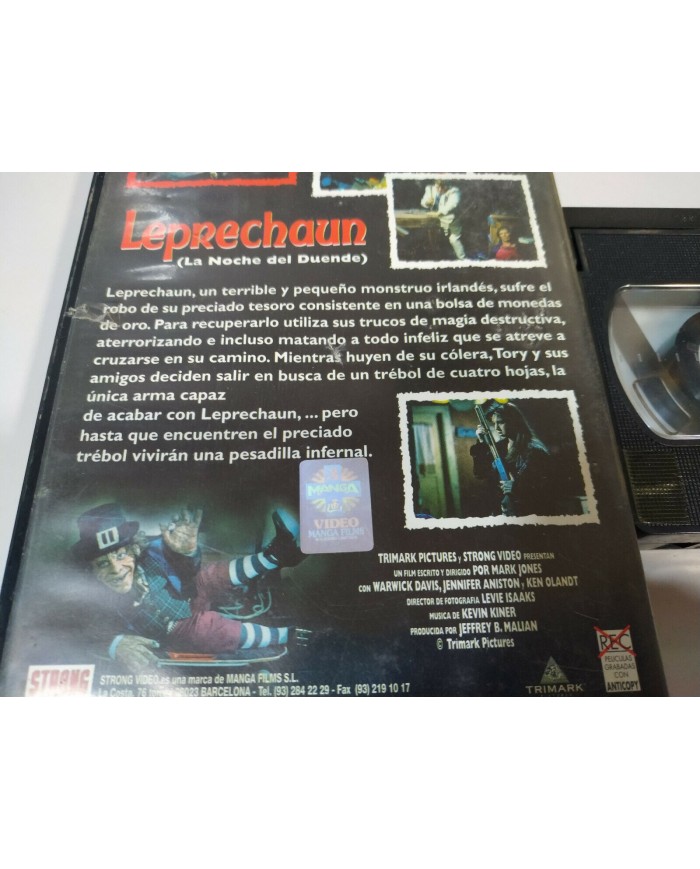 Leprechaun La Noche del Duende Mark Jones Terror - VHS Cinta Tape Espa?ol 4T