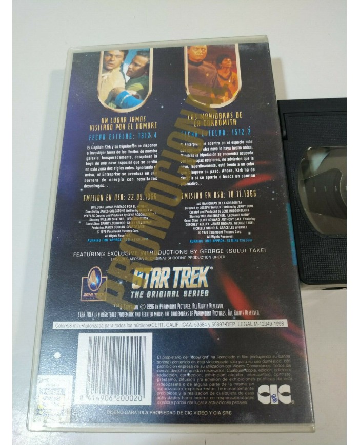 Star Trek The Original Series 2 Episodios - VHS Cinta Tape Espa?ol Promo T2