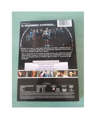 HEROES SEGUNDA TEMPORADA SEASON 2 - 4 DVD ESPA?OL ENGLISH PORTUGUES - 3T