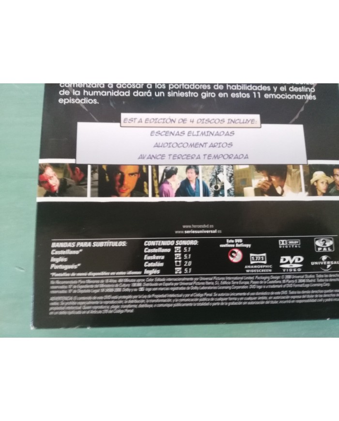 HEROES SEGUNDA TEMPORADA SEASON 2 - 4 DVD ESPA?OL ENGLISH PORTUGUES - 3T