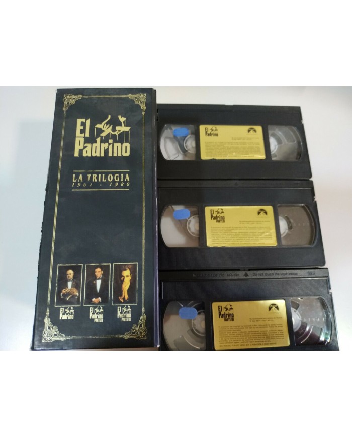 El Padrino Trilogia Al Pacino Marlon Brando Ford Coppola 3 X VHS Espa?ol 3T