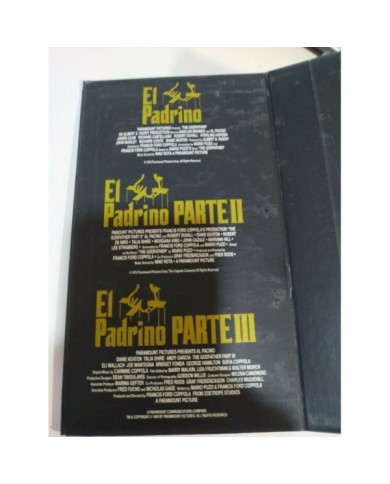 El Padrino Trilogia Al Pacino Marlon Brando Ford Coppola 3 X VHS Espa?ol 3T