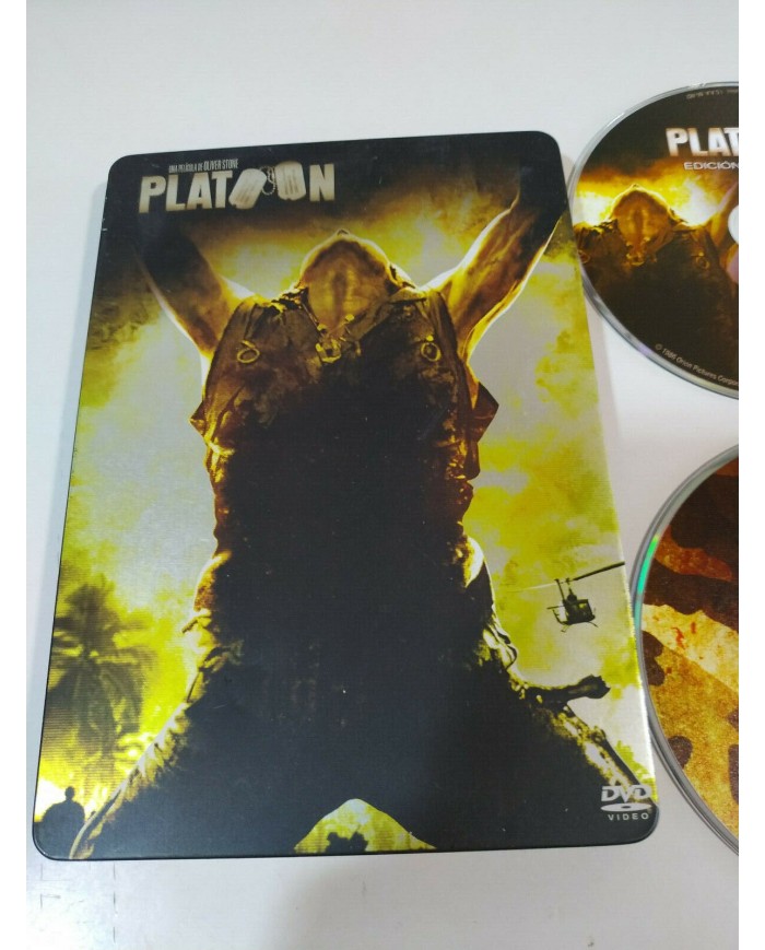 Platoon Oliver Stone Willem Dafoe Sheen - 2 x DVD Steelbook Espa?ol English - 3T
