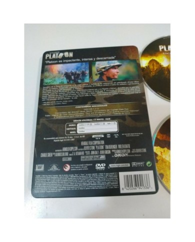 Platoon Oliver Stone Willem Dafoe Sheen - 2 x DVD Steelbook Espa?ol English - 3T Platoon Oliver Stone Willem Dafoe Sheen - 2 x DVD Steelbook Espa?ol English - 3T
