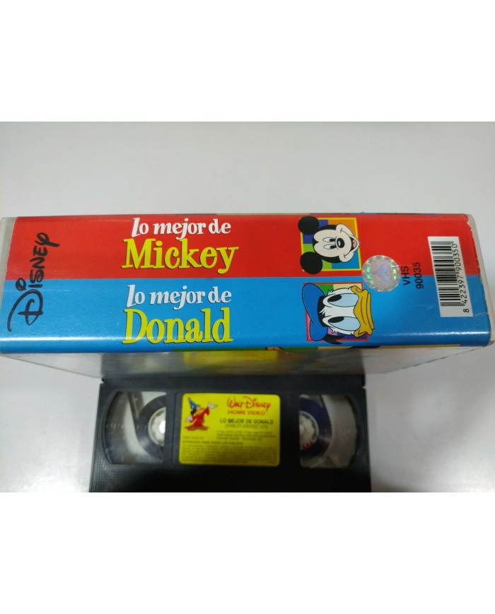 Lo Mejor de Mickey Donald Walt Disney - Doble 2 x VHS Cinta Tape Castellano - 2T