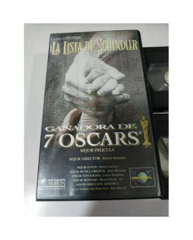 La Lista de Schindler Steven Spielberg Liam Neeson 2 x VHS Cinta Tape Espa?ol 3T
