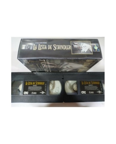 La Lista de Schindler Steven Spielberg Liam Neeson 2 x VHS Cinta Tape Espa?ol 3T