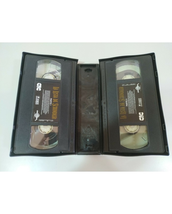 La Lista de Schindler Steven Spielberg Liam Neeson 2 x VHS Cinta Tape Espa?ol 3T
