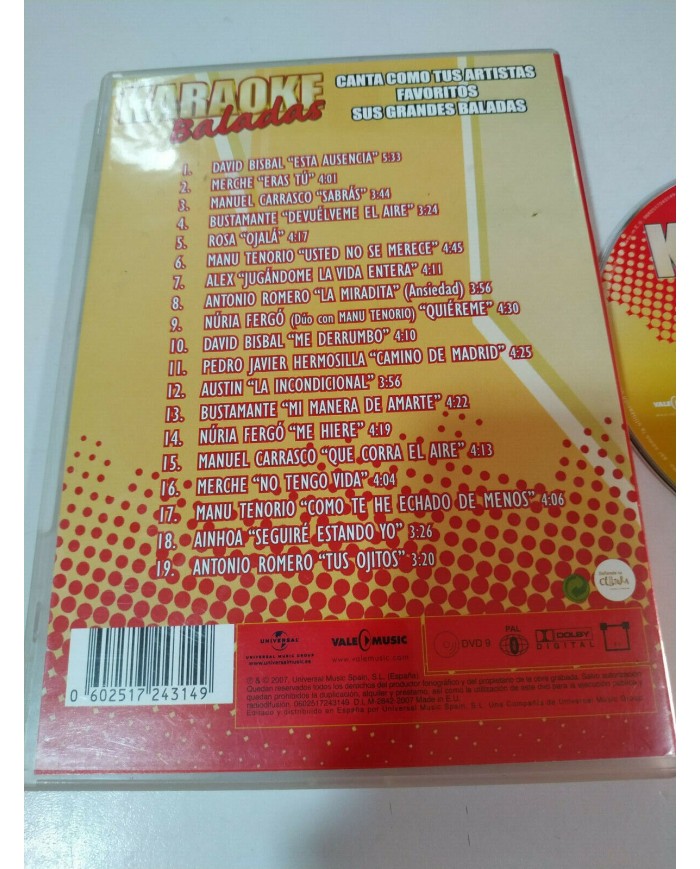 Karaoke Baladas David Bisbal Merche Bustamante - DVD Espa?ol - AM