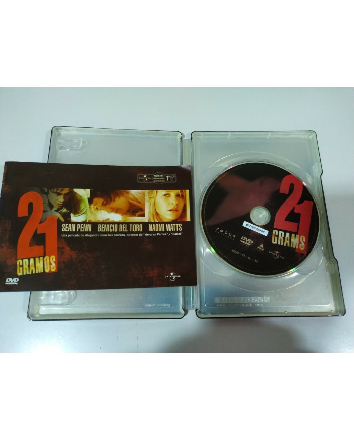 21 Gramos Sean Penn Benicio del Toro Naomi Watts DVD Steelbook - AM