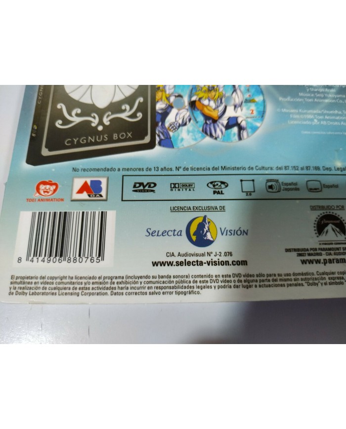 SAINT SEIYA LOS CABALLEROS DEL ZODIACO Cygnus BOX STEELBOOK METALICA 4 x DVD 3T