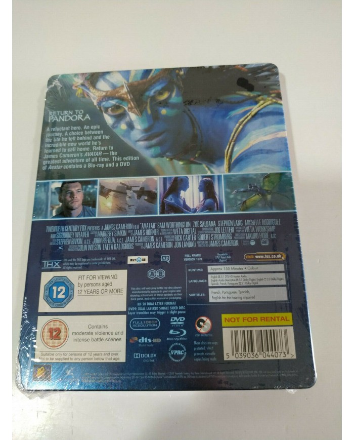 Avatar James Cameron Steelbook - Blu-ray + Extras Espa?ol English - AM